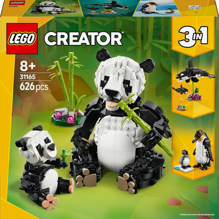 LEGO Creator 3in1 Wild Animals: Panda Family 31165 Panda Family Transforms into Penguins or Orca, Animal Toys, Gift for 8+ Year Old Boys & Girls, 626 Pieces