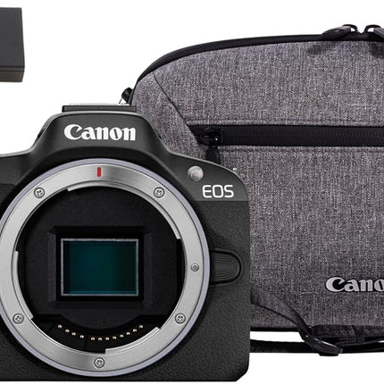 Canon EOS R50 Mirrorless Camera, Black + RF-S 18-45mm F4.5-6.3 IS STM Lens + Backpack + SD Card (Upgraded M50 Mark II Model)
