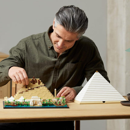 LEGO Architecture Great Pyramid of Giza 21058 Landmark Model Kit for Adults, Home or Office Display, History Gift Idea, 1,476 Pieces