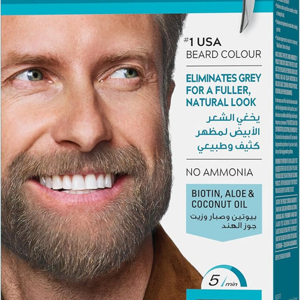 JUST FOR MEN صبغة الشارب واللحية، بني متوسط M-35