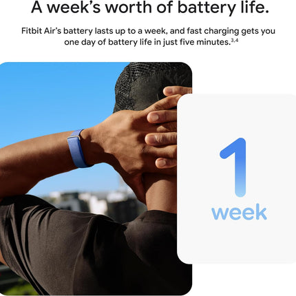 Google Fitbit Air  Screenless Activity Tracker with Fitness Personalized AI-Powered Coaching  Up to 7 Days Battery Life