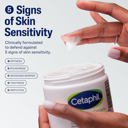 Cetaphil Moisturizing Cream | Face & Body | Men & Women | Normal to Dry to Very Dry Sensitive Skin | Non-Comedogenic | Vit B5, Niacinamid & Panthenol | Unscented | 453g