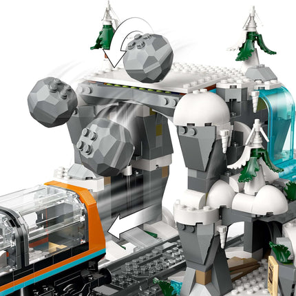 LEGO City Arctic Polar Express Train 60470 with Motorised Locomotive, 22 Track Pieces, 6 Minifigures