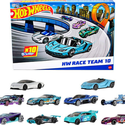 Hot Wheels 10-Pack of Toy Race Cars (Styles May Vary)