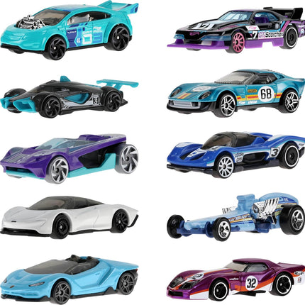 Hot Wheels 10-Pack of Toy Race Cars (Styles May Vary)