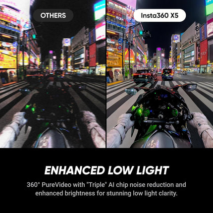 حزمة Insta360 X5 Vlog - كاميرا 360 درجة مقاومة للماء بدقة 8K، رائدة في الإضاءة المنخفضة، تأثير عصا سيلفي غير مرئية، عدسة متينة وقابلة للاستبدال، بطارية تدوم 3 ساعات، واقي رياح مدمج