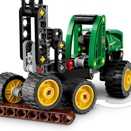 LEGO Technic John Deere 1470H Wheeled Harvester 42218 Construction Vehicle Toy, Rotating Boom & Working Claw, STEM Model Kit, Gift for 7+ Year Old Boys & Girls, 117 Pieces