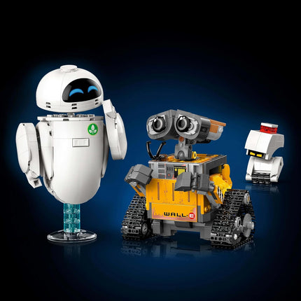 LEGO Disney & Pixar WALL-E and EVE 43279 Display Model Kit for Adults, Brick-Built Robots with M-O & Hal Figures, DIY Home Decor, Gift for Fans, 811 Pieces