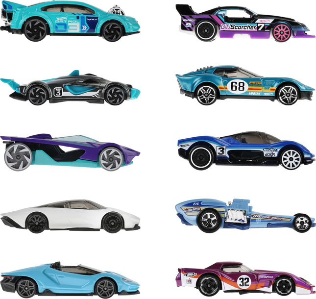 Hot Wheels 10-Pack of Toy Race Cars (Styles May Vary)
