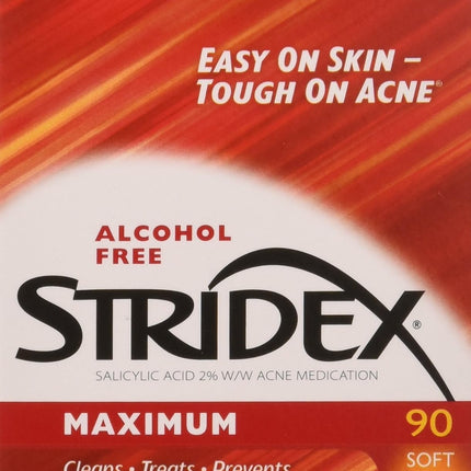 Stridex, Single-Step Acne Control, Maximum, Alcohol Free, 90 Soft Touch Pads