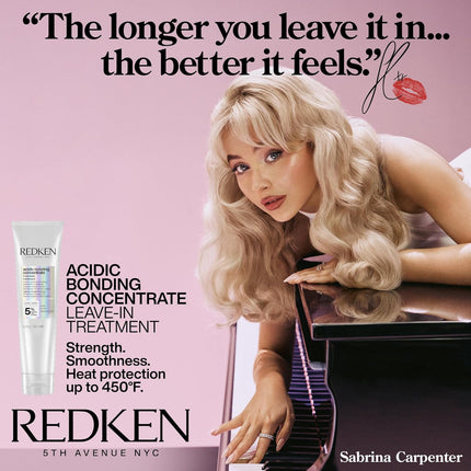 Redken Acidic Bonding Concentrate Leave In | Strengthens & Repairs | 150ml Professional bond building & strengthening repair leave-in treatment, smooths & provides heat protection up to 230C