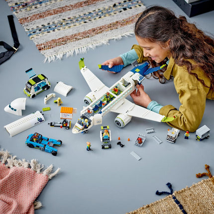 LEGO City Passenger Aeroplane 60367 Plane Model Building Set, Airport Ground Crew Vehicles, Play Set, Gift for 7+ Year Old Boys & Girls, 913 Pieces